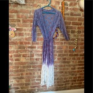 Cotton Crochet Ombré Robe